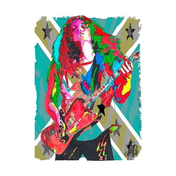 Allen Collins Lynyrd Skynyrd Guitar Rock Music Poster Print Wall Art 11x17 - Picture 1 of 5